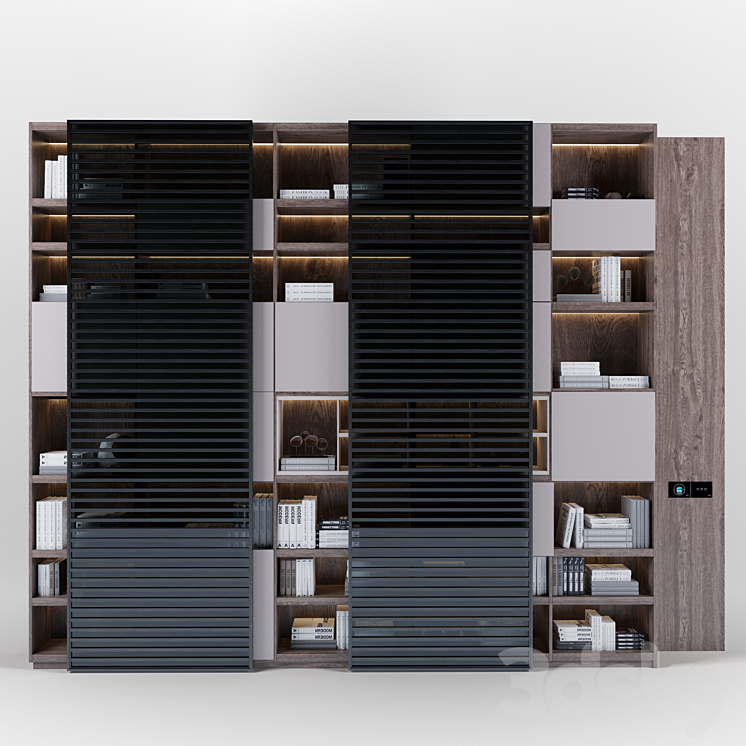 Bookcase Modern 3DS Max - thumbnail 1