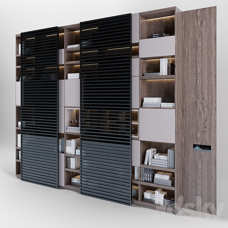 Bookcase Modern 3DS Max - thumbnail 2