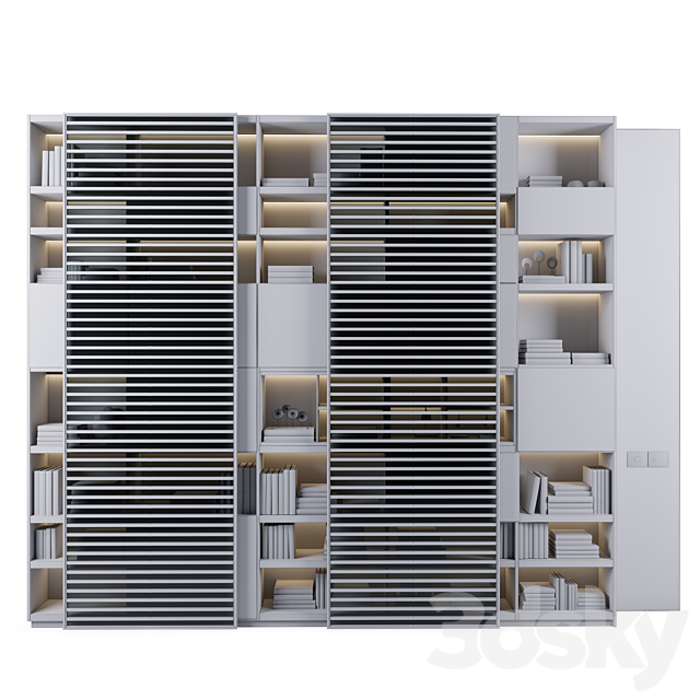 Bookcase Modern 3DSMax File - thumbnail 3