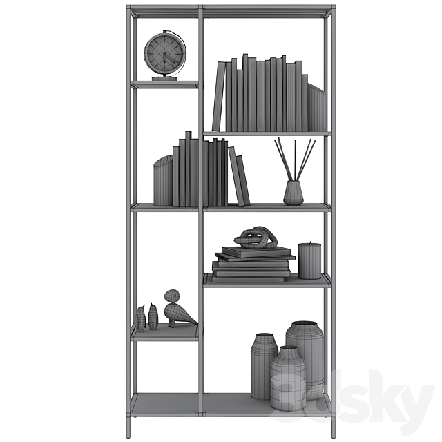 Bookcase Newcastle by Actona 3DSMax File - thumbnail 5