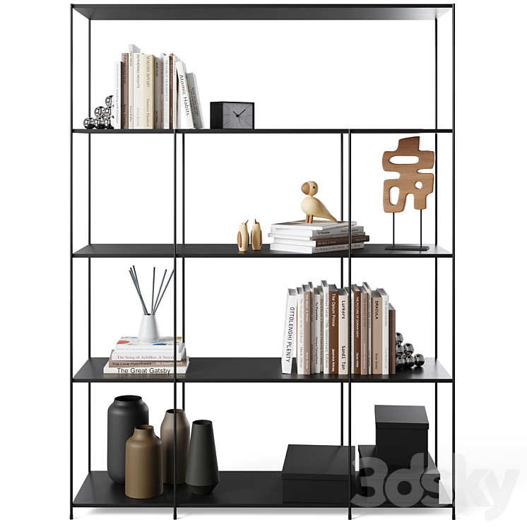 Bookcase Roma by Cosmo 3DS Max Model - thumbnail 1