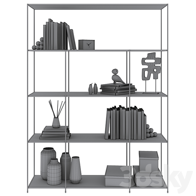 Bookcase Roma by Cosmo 3DSMax File - thumbnail 6