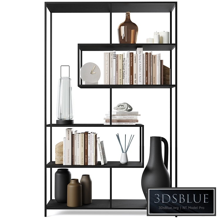 Bookcase Seaford 2 by Actona 3DS Max - thumbnail 3