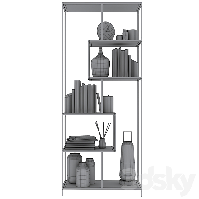 Bookcase Seaford by Actona 3DSMax File - thumbnail 6