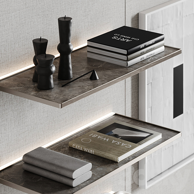 Bookcase Shelf Modern 3DSMax File - thumbnail 5