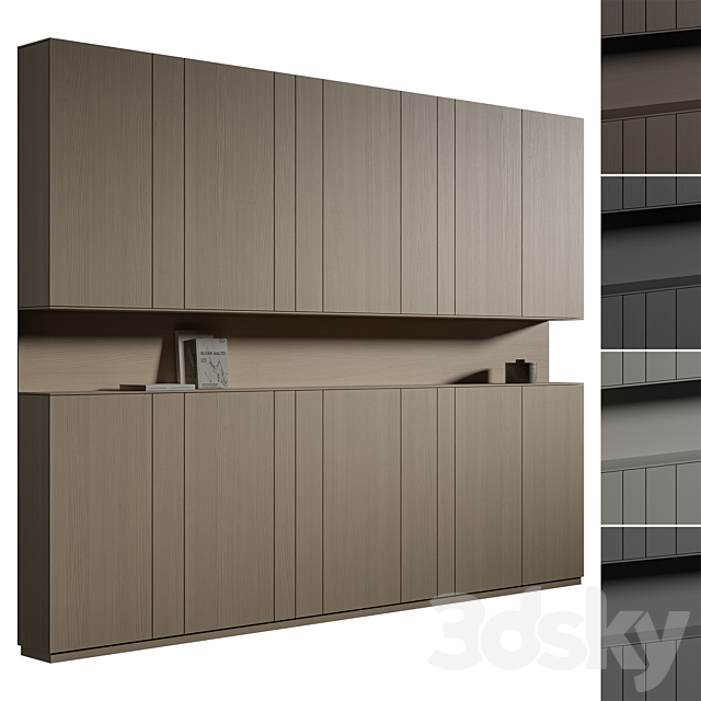 Bookshelf and decor rack closet 3ds Max - thumbnail 1