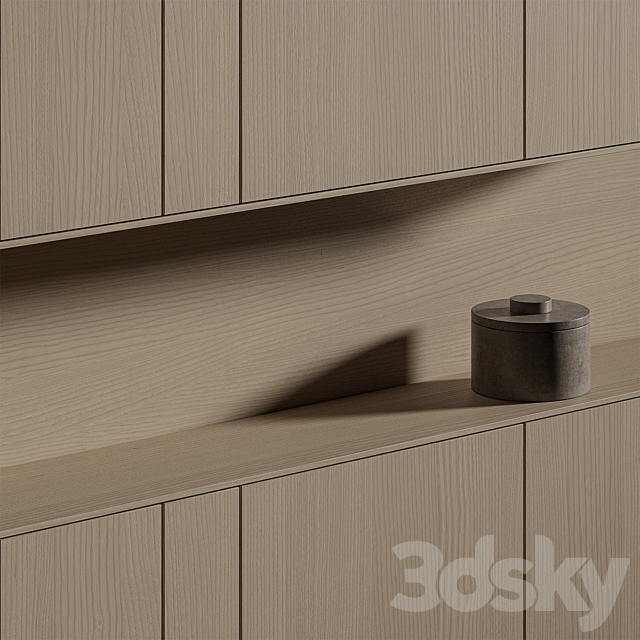 Bookshelf and decor rack closet 3ds Max - thumbnail 3