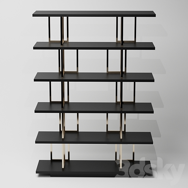 Borzalino Book Case Kris 3DS Max Model - thumbnail 2