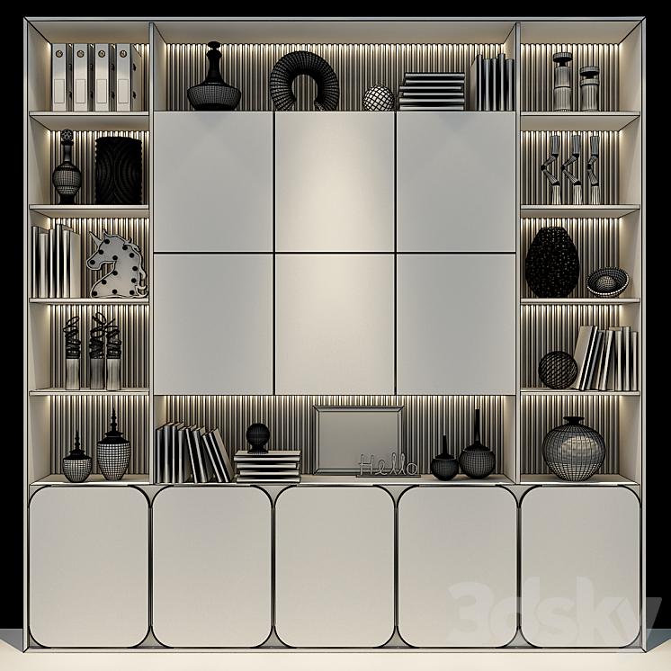 Cabinet Furniture | 0435 3DS Max Model - thumbnail 2