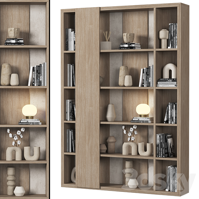 Cabinet with shelves 059 3ds Max - thumbnail 2