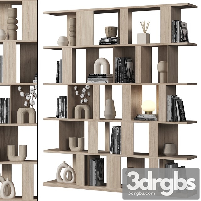 Cabinet With Shelves 064 3dsmax Download - thumbnail 1