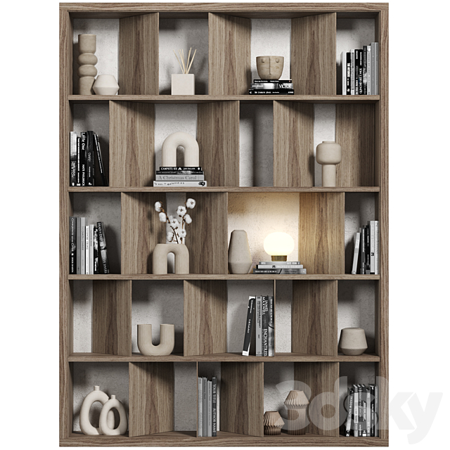 Cabinet with shelves 079 3ds Max - thumbnail 1