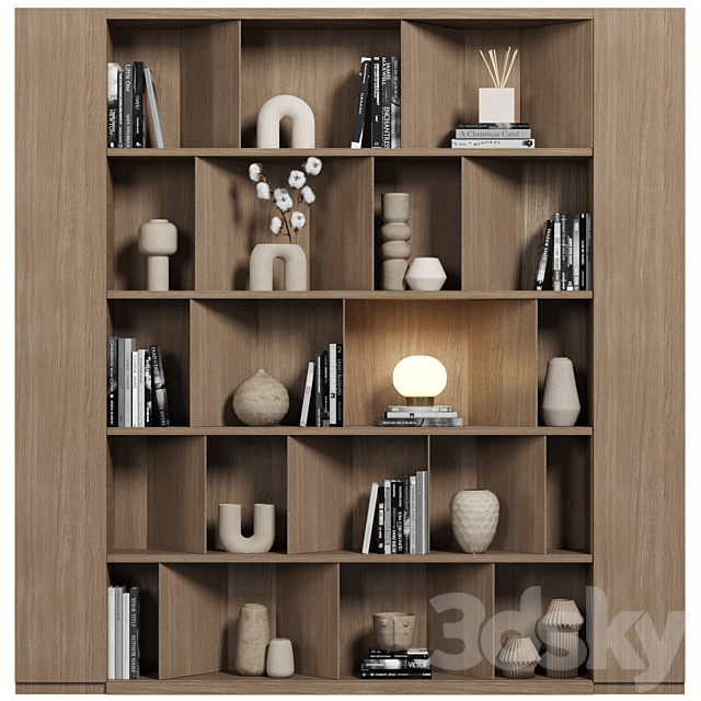 Cabinet with shelves 082 3ds Max - thumbnail 1