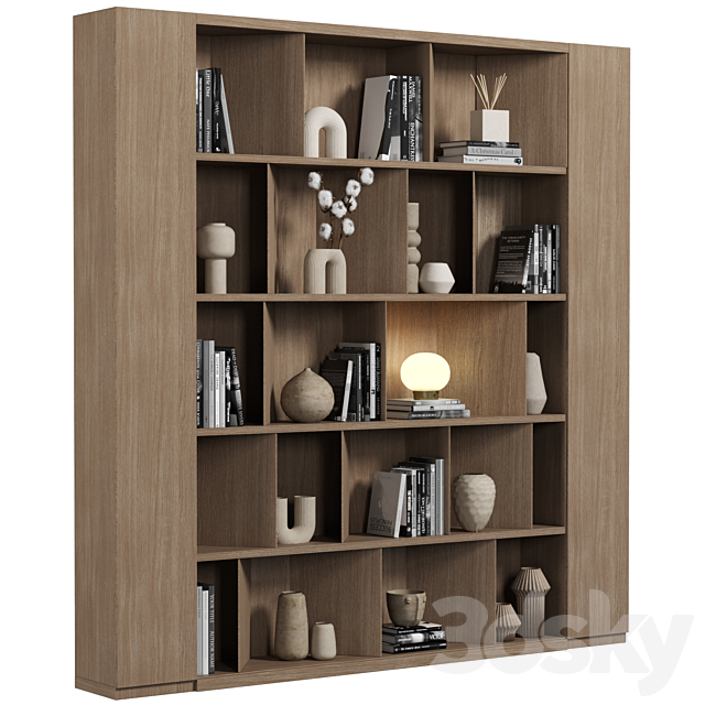 Cabinet with shelves 082 3ds Max - thumbnail 2