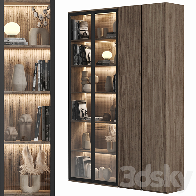 Cabinet with shelves 086 3ds Max - thumbnail 2