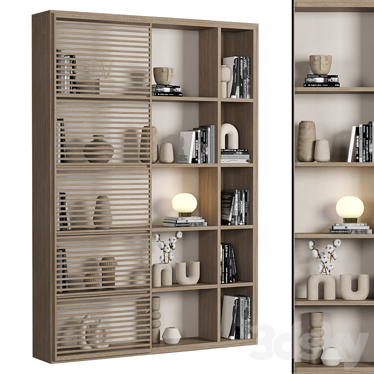 Cabinet with shelves_041 3DS Max Model - thumbnail 1