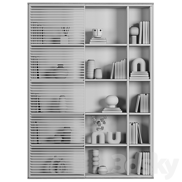 Cabinet with shelves_041 3DS Max Model - thumbnail 3