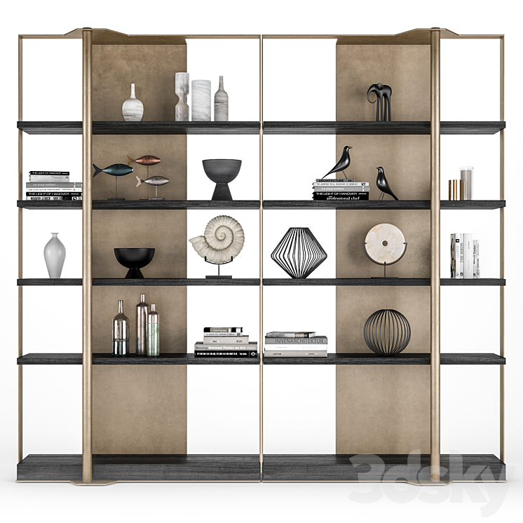 Caste holt bookcase 3DS Max - thumbnail 1