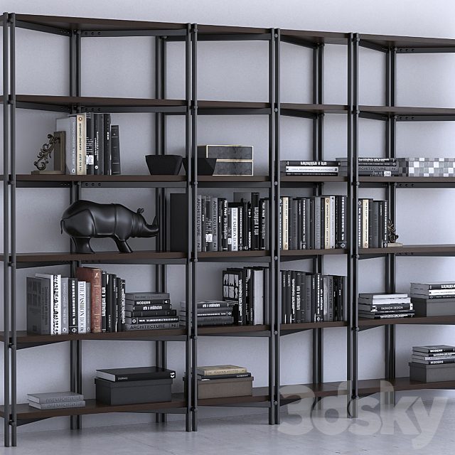 Cattelan Italia Bookcase Hudson 3DS Max Model - thumbnail 2