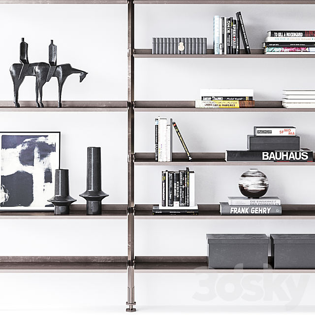 Cattelan Italia Freeway Bookcase 3DS Max Model - thumbnail 4