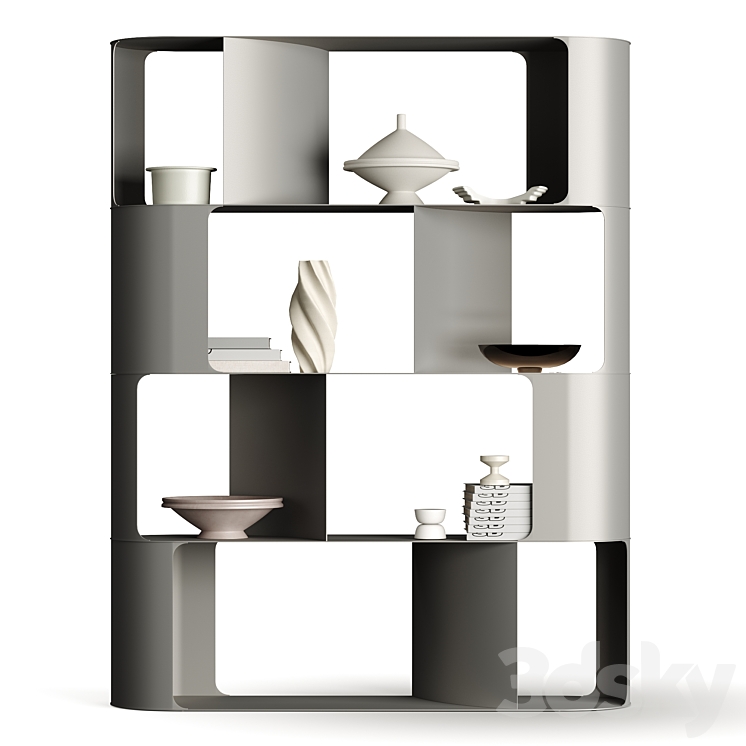 Cattelan Italia Fulham BookCase By Ono Design 3DS Max - thumbnail 1