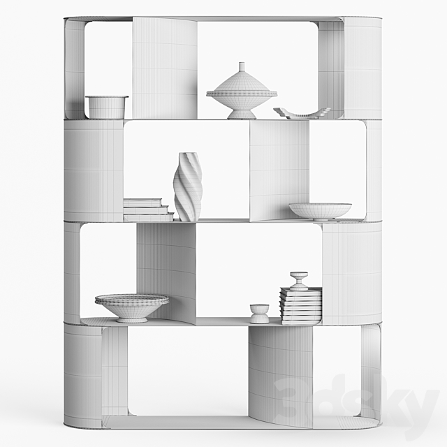 Cattelan Italia Fulham BookCase By Ono Design 3DSMax File - thumbnail 4