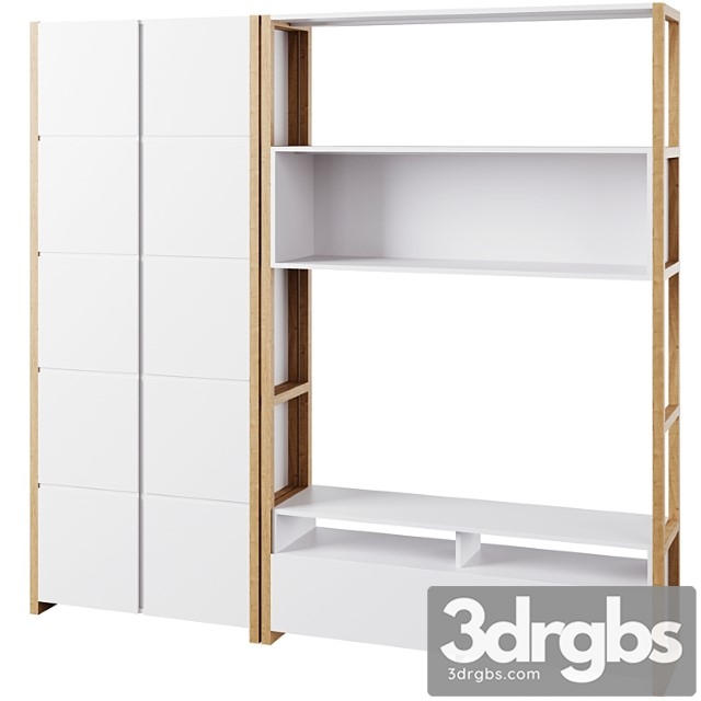 Compo shelved tv stand and bookcase compo by la redoute interieurs - thumbnail 1