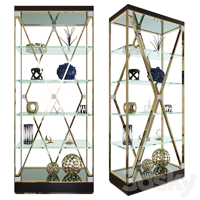 Decor set Marioni | 4 DEBBIE SMALL BOOKCASE 3DSMax File - thumbnail 1