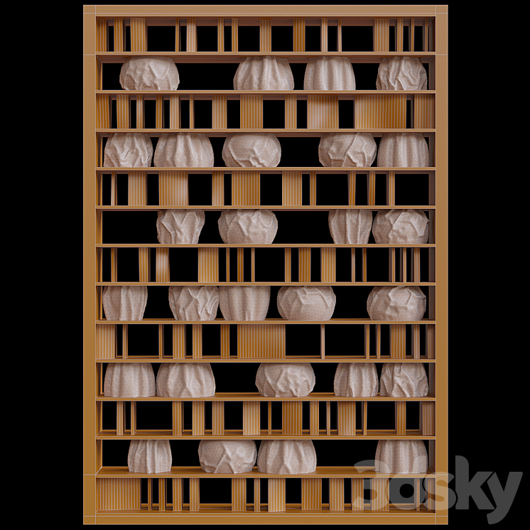 Decorative screen rack 3DS Max Model - thumbnail 2