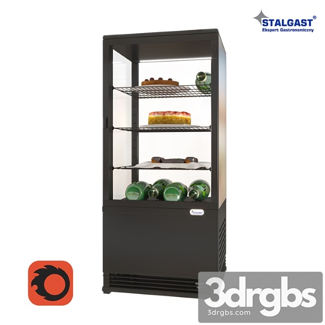 Desktop Refrigeration Showcase Stalgast 852171 With Products 3dsmax Download - thumbnail 1