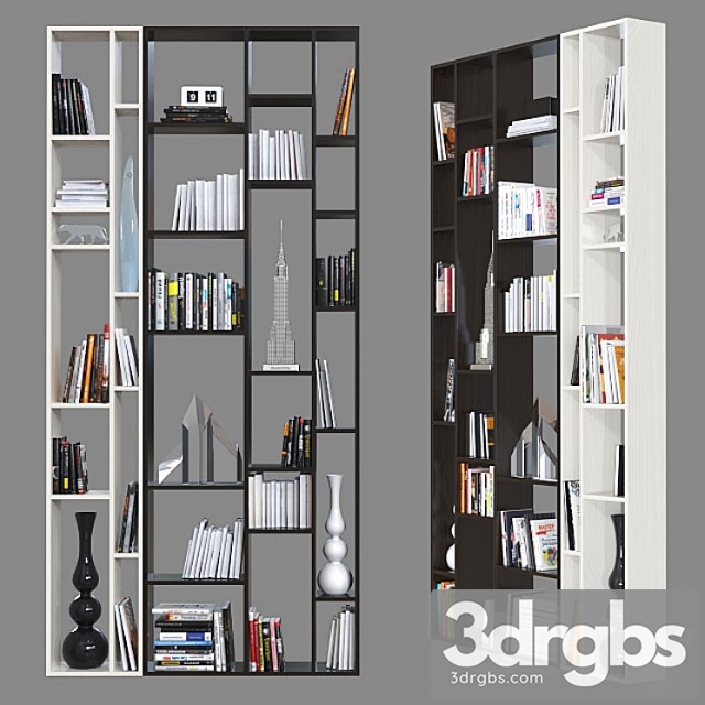 Double-sided shelving 011. 2 3dsmax Download - thumbnail 1