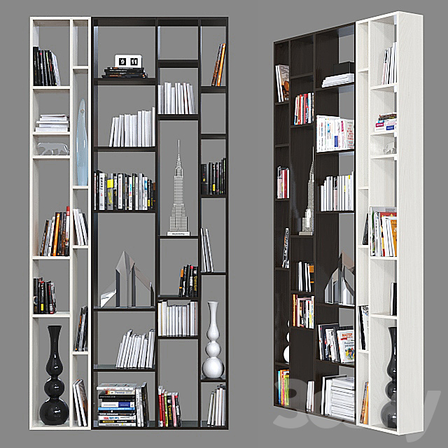 Double-sided shelving 011. 3DSMax File - thumbnail 1