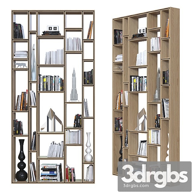 Double-sided shelving 013. 2 3dsmax Download - thumbnail 1