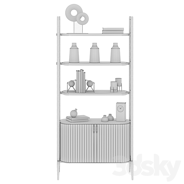 EDEN-ROCK Bookcase Design Sacha Lakic 3DSMax File - thumbnail 4