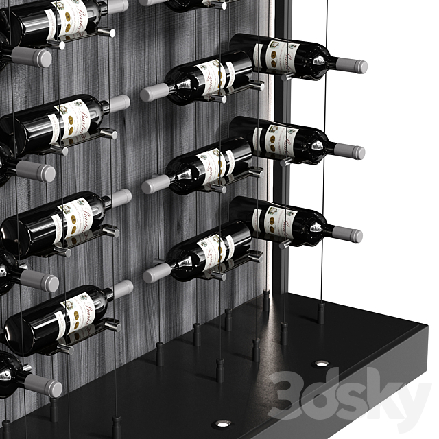 Float Cable Wine Rack (Blue Grouse) 3ds Max - thumbnail 2