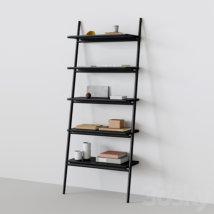 Folk ladder shelving by norm architects 3DS Max - thumbnail 1