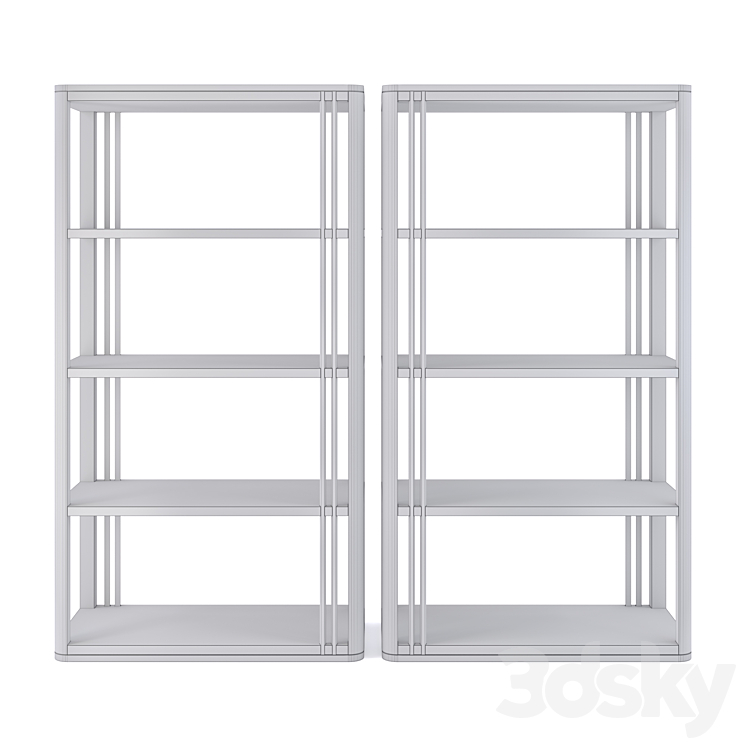 Frato Lugano Shelving Unit 3DS Max Model - thumbnail 2