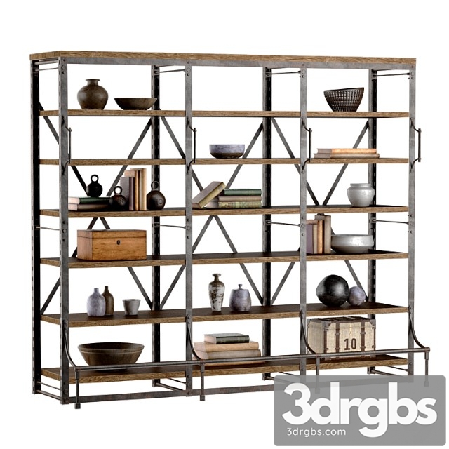 French library wide rack ii 2 3dsmax Download - thumbnail 1