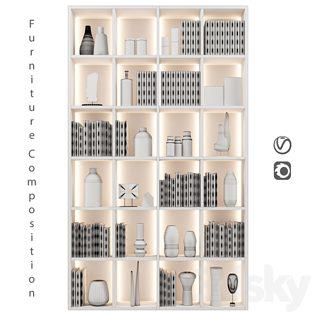 Furniture composition | 193 3DS Max Model - thumbnail 2