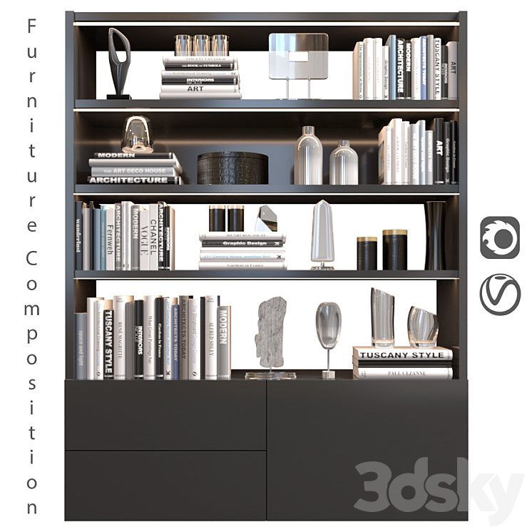 Furniture Composition | 21 3DS Max - thumbnail 1