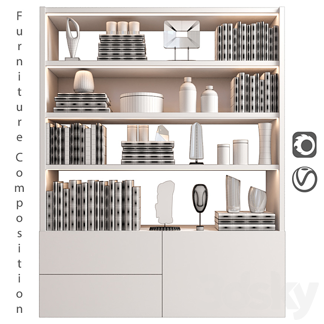 Furniture Composition | 21 3DSMax File - thumbnail 2