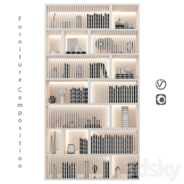 Furniture composition | 221 3DS Max Model - thumbnail 2