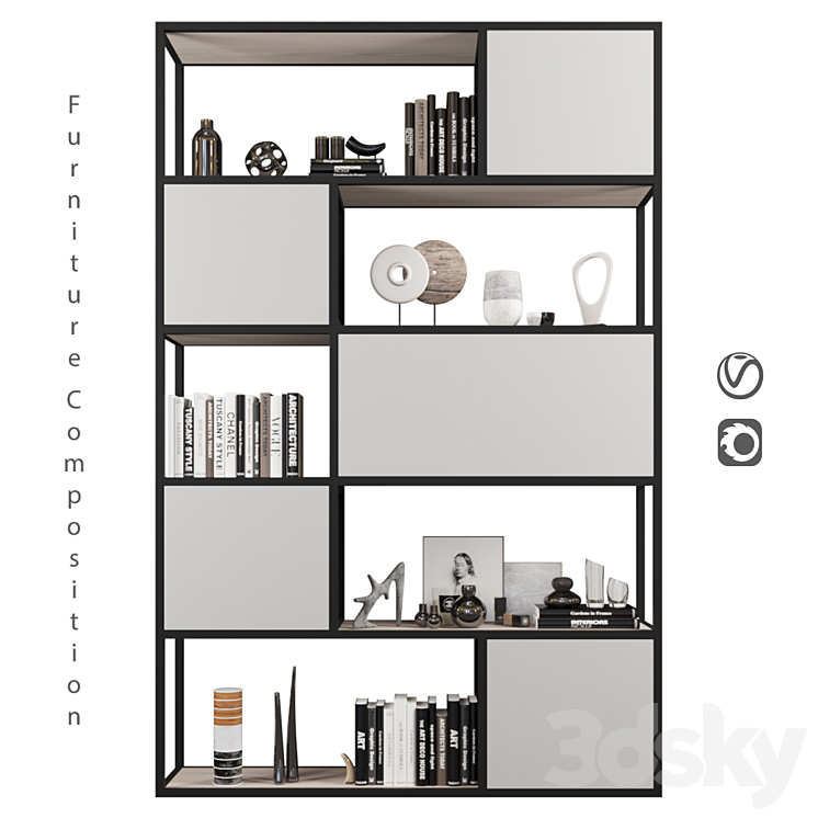 Furniture composition | 233 3DS Max Model - thumbnail 1