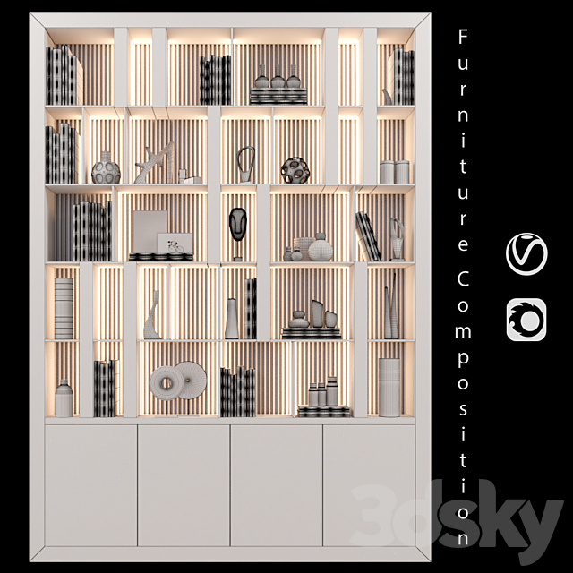 Furniture Composition | 24 3DSMax File - thumbnail 3