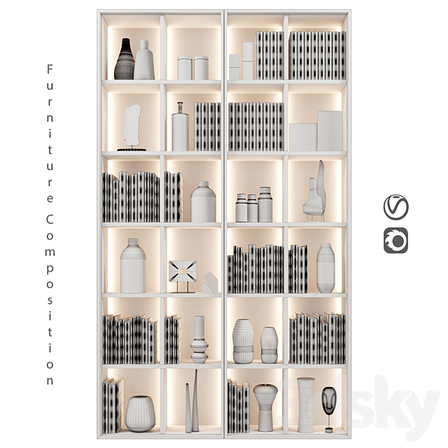 Furniture composition | 309 3ds Max - thumbnail 2