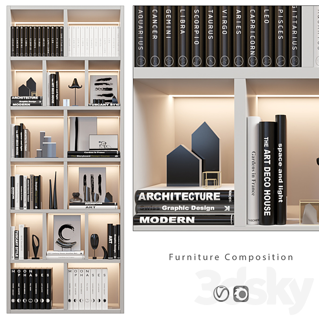 Furniture composition | 390 3ds Max - thumbnail 1