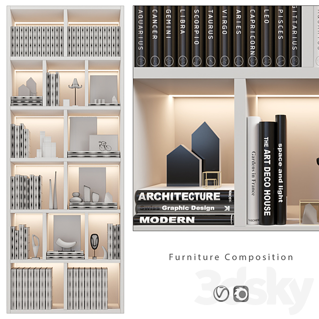 Furniture composition | 390 3ds Max - thumbnail 2