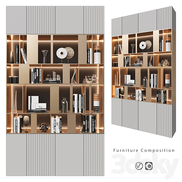 Furniture composition | 398 3ds Max - thumbnail 1