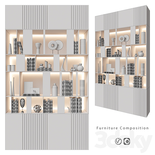 Furniture composition | 398 3ds Max - thumbnail 2