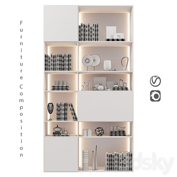 Furniture Composition | 43 3DS Max - thumbnail 2